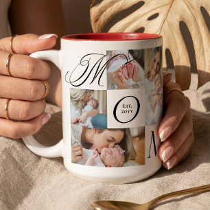 Mama Baby-Fotocollage Glücklicher erster Muttertag Zweifarbige Tasse