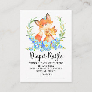 Mama & Baby Fox Duschdusche Windeln Raffel Ticket Begleitkarte