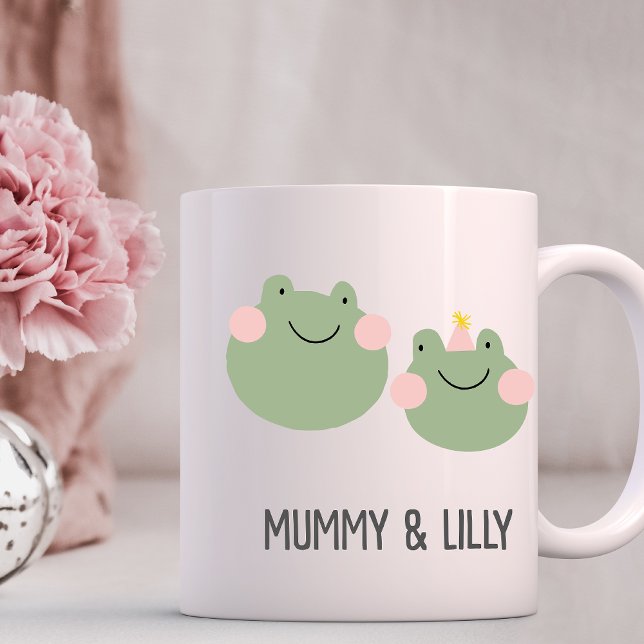 Mama & Baby Frog , Personalisierte Matching Family Kaffeetasse (Von Creator hochgeladen)