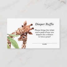 Mama & Baby Giraffe Diaper Raffle
