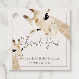 Mama & Baby Giraffe Kinderdusche Vielen Dank Geschenkanhänger