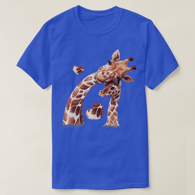 Mama Baby Giraffe Wildlife Safari Tier Lover Mot T-Shirt (Design vorne)