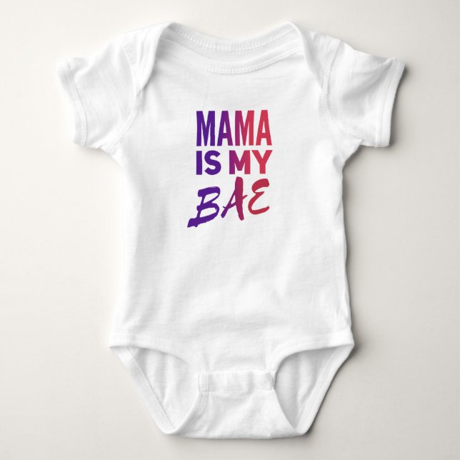 MAMA Baby Jersey Bodysuit Strampler (Vorderseite)