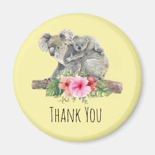 Mama & Baby Koala Bears Niedlich Wasserfarbe Viele Magnet