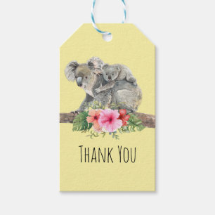 Mama & Baby Koala Bears Niedlich Watercolor Vielen Geschenkanhänger