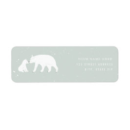 Mama Baby Polar Bear Blue Baby Dusche