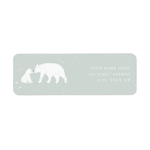 Mama Baby Polar Bear Blue Baby Dusche