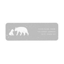 Mama Baby Polar Bear Gray Baby Dusche