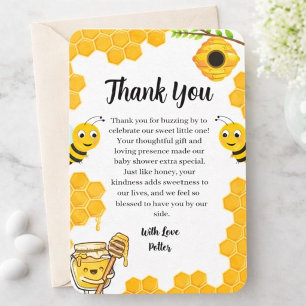 Mama-Baby-Shower für kleine Biene Dankeskarte