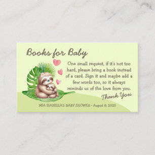 Mama & Baby Sloth - Bücher für Babyverpackungskart Begleitkarte