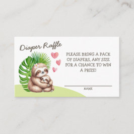 Mama & Baby Sloth Diaper Umschließkarte Begleitkarte