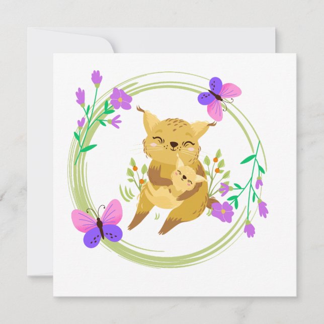 Mama-/Babylynx-/Wildkatzenkarte (Vorderseite)