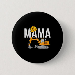 Mama Bagger Bau Familie passend Mutter Button