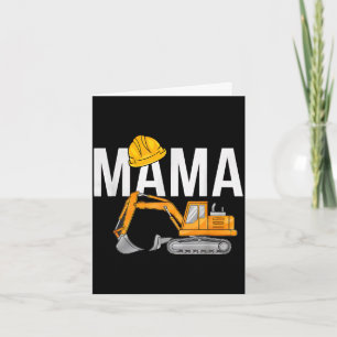 Mama Bagger Bau Familie passend Mutter Karte