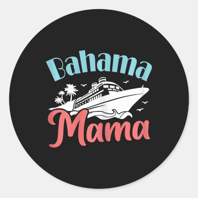 Mama Bahamas Ausflug Bahama Mama Runder Aufkleber (Vorderseite)