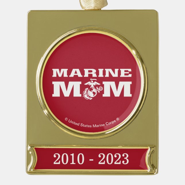 Mama Banner-Ornament Gold (Vorderseite)