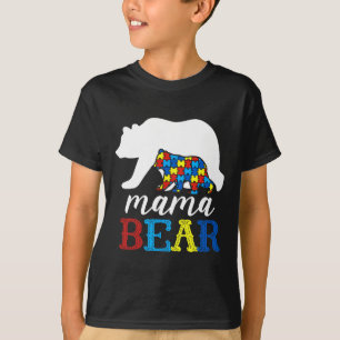 Mama Bär Autismus-Bewusstseins-Puzzle-Mutter-Gesch T-Shirt