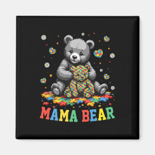 Mama-Bär-Autismus-Mama-Oma-Autismus-Bewusstseins-U Magnet