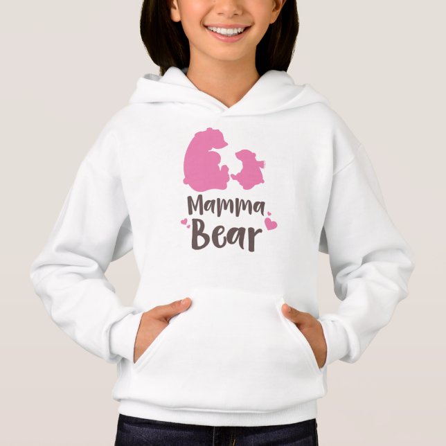 Mama Bär, Bärenkuppe, Niedlicher Bär, kleiner Bär, Hoodie (Vorderseite)