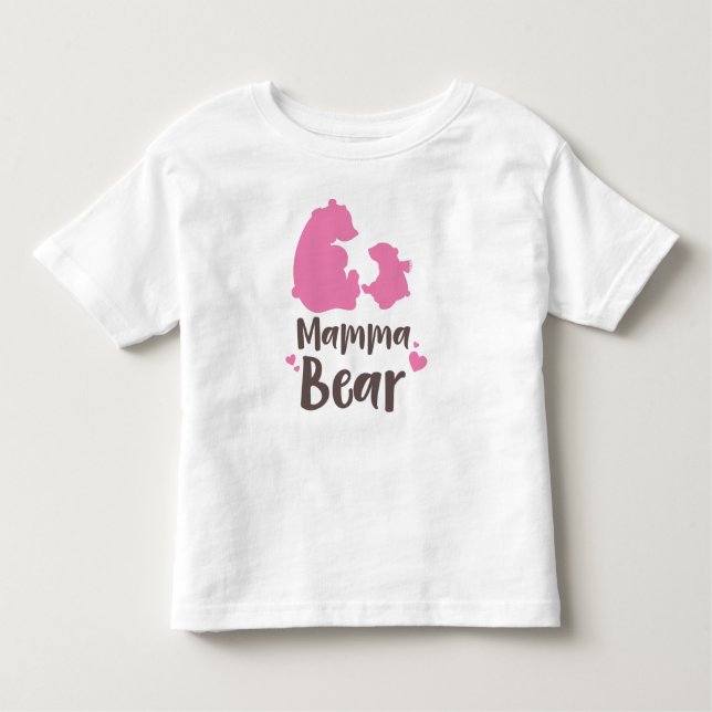 Mama Bär, Bärenkuppe, Niedlicher Bär, kleiner Bär, Kleinkind T-shirt (Vorderseite)