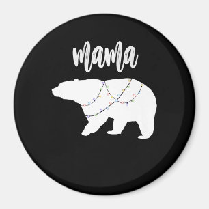 Mama Bär Eisbär Lichterkette Weihnachten Magnet