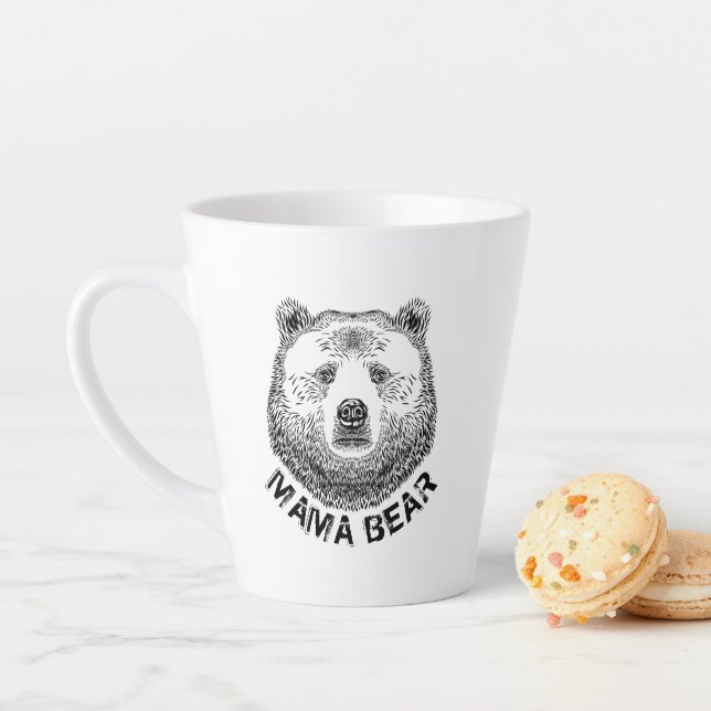 Mama-Bär, Handgezeichnete Illustration Milchtasse (Beispiel)