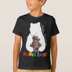 Mama Bär Liebesunterstützung Autismus-Bewusstsein  T-Shirt