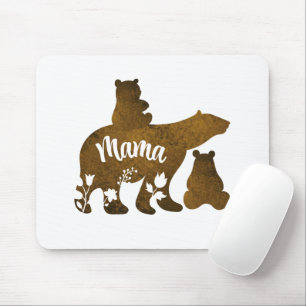 Mama-Bär mit 2 Cubs Mama von zwei Mousepad