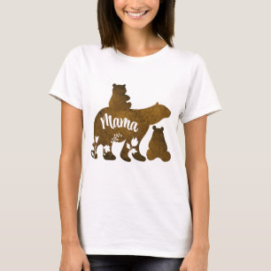 Mama-Bär mit 2 Cubs Mama von zwei T-Shirt