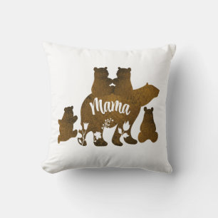 Mama-Bär mit 4 Cubs Mama 4 Kindergeschenk Kissen