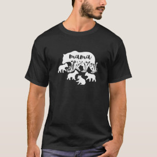 Mama-Bär mit 4 Cubs Mütter Tag Mama Schwangerschaf T-Shirt