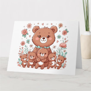 Mama-Bär mit fünf Naben Karte