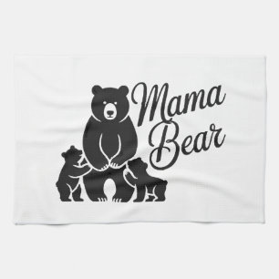 Mama Bär mit Jungen Süße Bärenfamilie Geschirrtuch