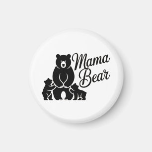 Mama Bär mit Jungen Süße Bärenfamilie Magnet
