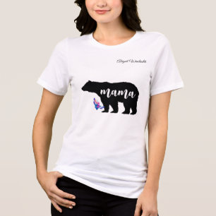 Mama Bär personalisiert mit Namen Tri-Blend Shirt