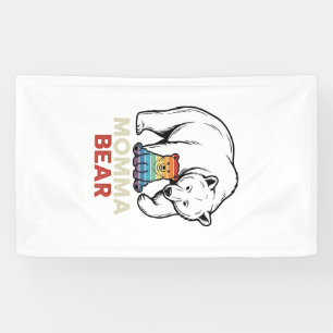 Mama-Bär-Regenbogen-Vintage-Stickerei-Shirt-Design Banner