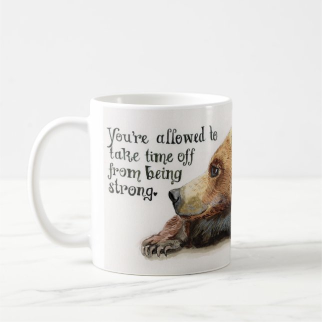 Mama-Bär Ruhepause Kaffeetasse (Links)