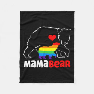 Mama Bär stolze Mutter Regenbogenflagge lgbt Pride Fleecedecke