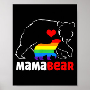 Mama Bär stolze Mutter Regenbogenflagge lgbt Stolz Poster