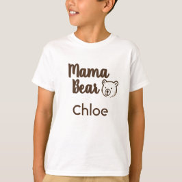 Mama Bär T-Shirt mit individuellem Namen