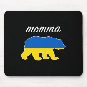Mama Bär Ukraine-Flagge Ukrainische Wurzeln Mousepad