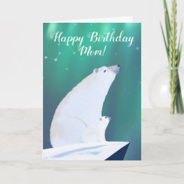 Mama-Bär und ihr Kind sehen Sterne Karte