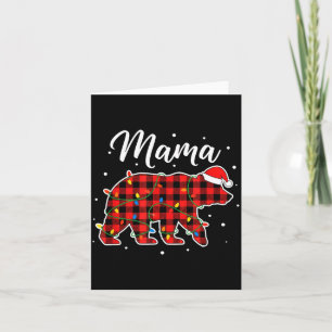 Mama Bär Weihnachten Mama Büffel Kariert Feiertag Karte