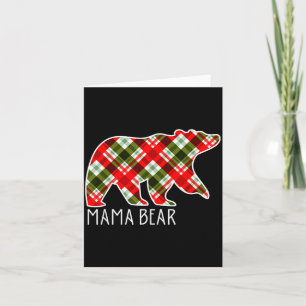Mama Bär Weihnachts-Pyjama-Familie Karte