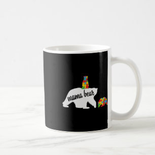 Mama-Bär zweier Krieger-Autismus-Bewusstsein Kaffeetasse