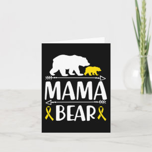 Mama Bären Krebs Bewusstsein Mama eines Krieges Karte