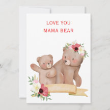 Mama Bären niedlichen Mütter Tageskarte | bewunder