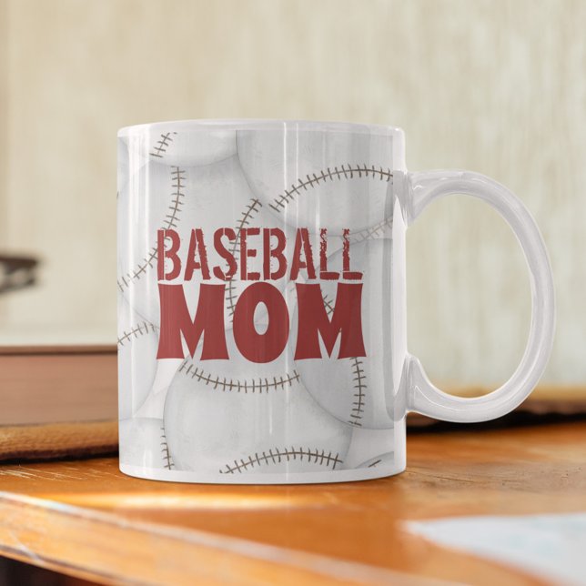 Mama Baseball Typografie Niedlich Kaffeetasse (Von Creator hochgeladen)