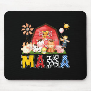 Mama Bauernhof Kuh Geburtstagsjunge passende Famil Mousepad
