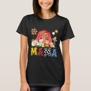 Mama Bauernhof Kuh Geburtstagsjunge passende Famil T-Shirt